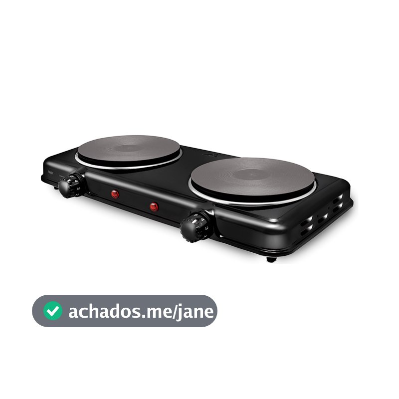 Fogão De Mesa Elétrico Elgin Double Cook 2 Bocas 2000w