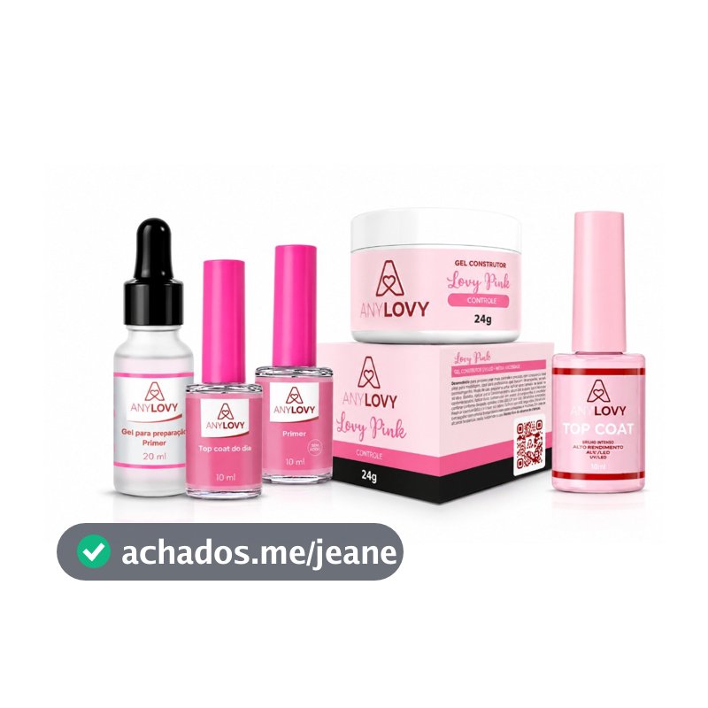 Kit Unhas AnyLovy Unhas Nail Designer Alongamento Unhas Manicure
