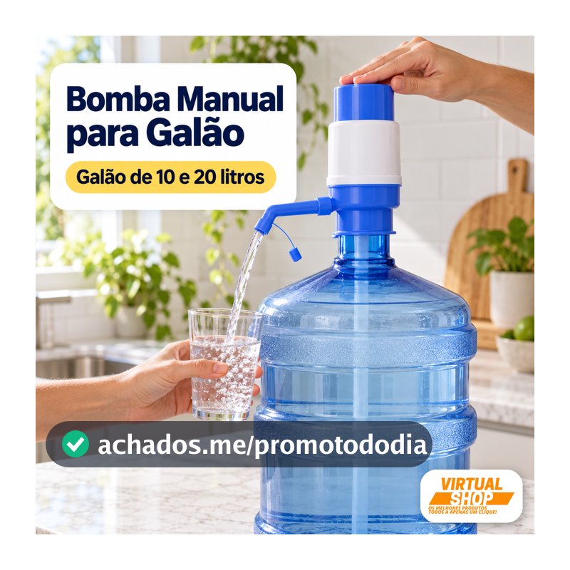 1 ou 2 Bomba Manual Galão 10/20 Litros Água Mineral Do Bico P/ Copo