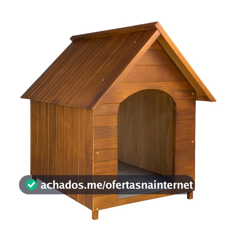Casa Casinha De Cachorro em Madeira Pintada Média N3 Cor Cerejeira