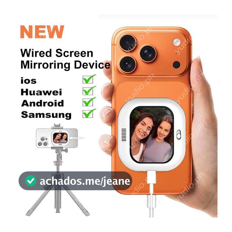 Tela De Monitor De Selfie Vlog Plug-and-Play Para iPhone E Android Câmera Traseira Leve Com Controle Remoto ,