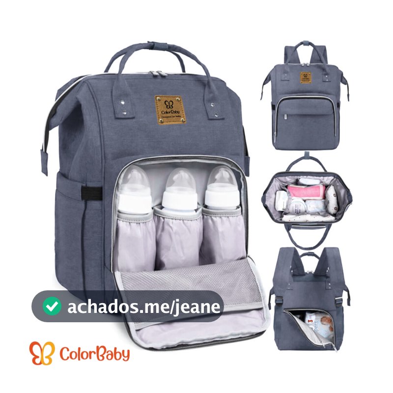 Mochila Maternidade Multifuncional - com Trocador, Bolsa Térmica e Impermeável - ColorBaby