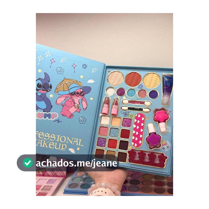 Kit Maquiagem Infantil Stitch Hello Kitty Paleta de Sombras Divertido
