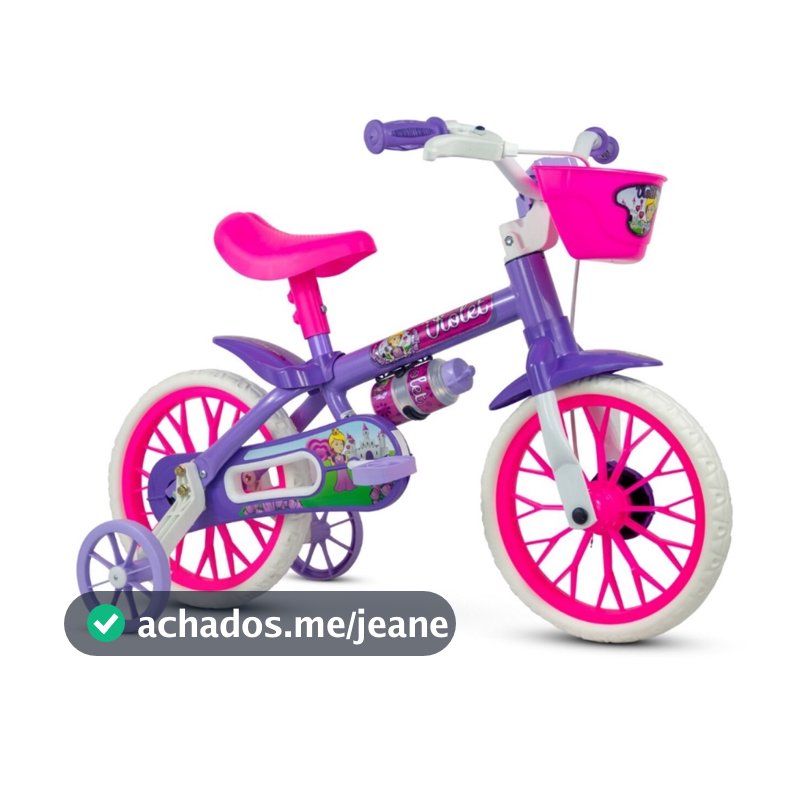 Bicicleta Infantil Aro 12 de 3 a 5 Anos Marca Nathor com rodinhas de equilíbrio