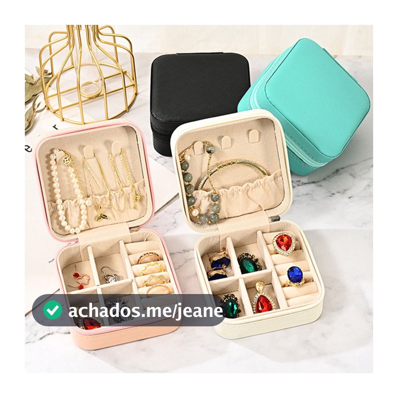 Atacado Porta Joia Com Kit 5/10/20 pcs Bolsa Para Viagem Portátil caixa de armazenamento bolsa anel colar Bom Presente