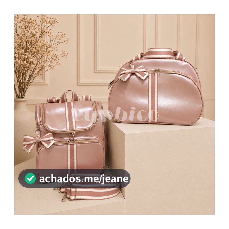 Bolsa Maternidade kit 2 peças I Mochila Multifunção I Mamãe Bebê Luxo Impermeável BUBBICO
