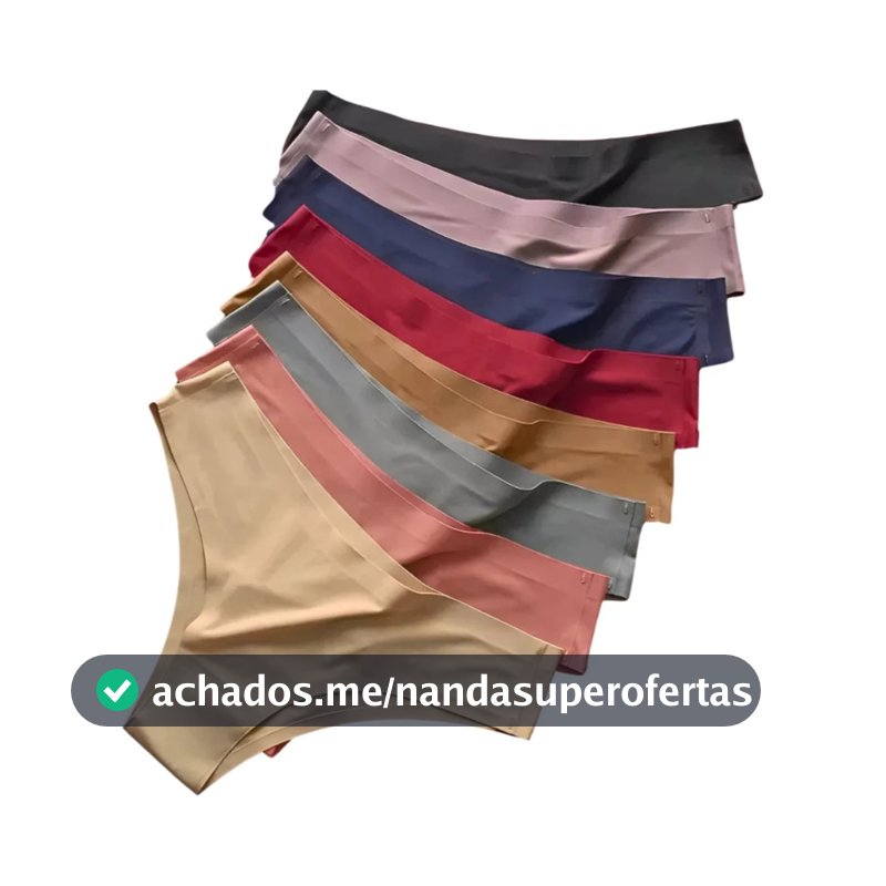 Kit Calcinhas Sem costura Tanga corte a Laser Não Marca na Roupa Invisível Academia Justo Conforto
