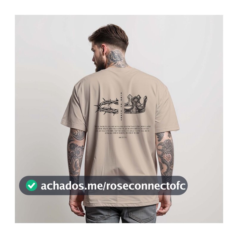Camiseta Masculina King Of Glory Camisa Manfinity 100% Algodão Moda Evangélica
