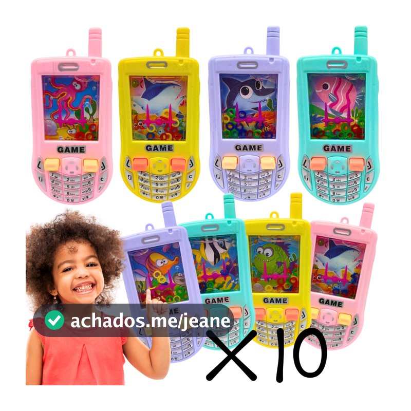 Kit 10 Jogo Brinquedo AquaPlay Controle Game Telefone Celular Brinquedo Educativo Lembrança Atacado