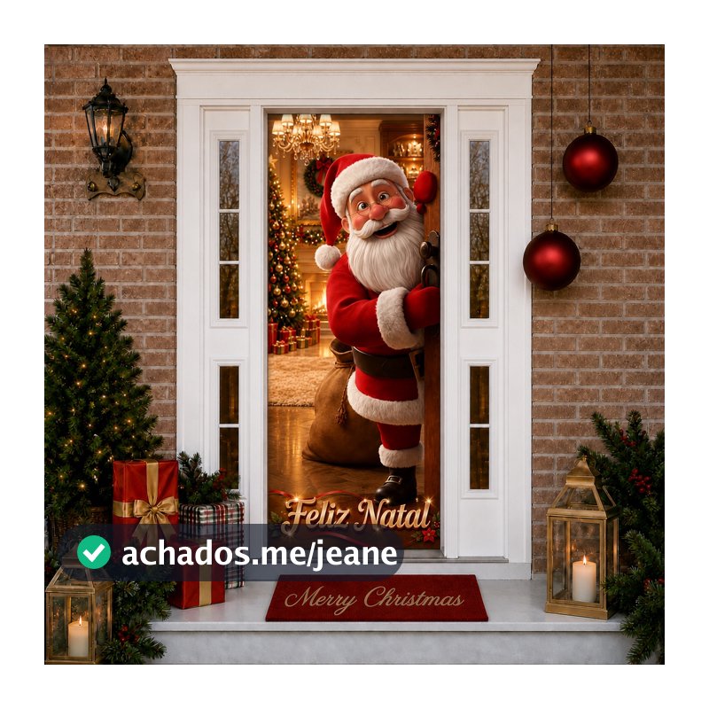 Capa Porta Painel Mesa Natal Papai Noel