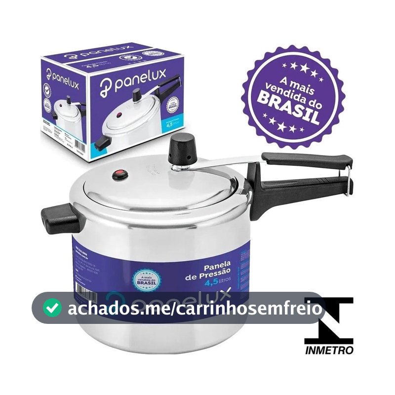 Panela De Pressão 4,5litros Panelux Linha Classic Alto Brilho A Mais Vendida Do Brasil