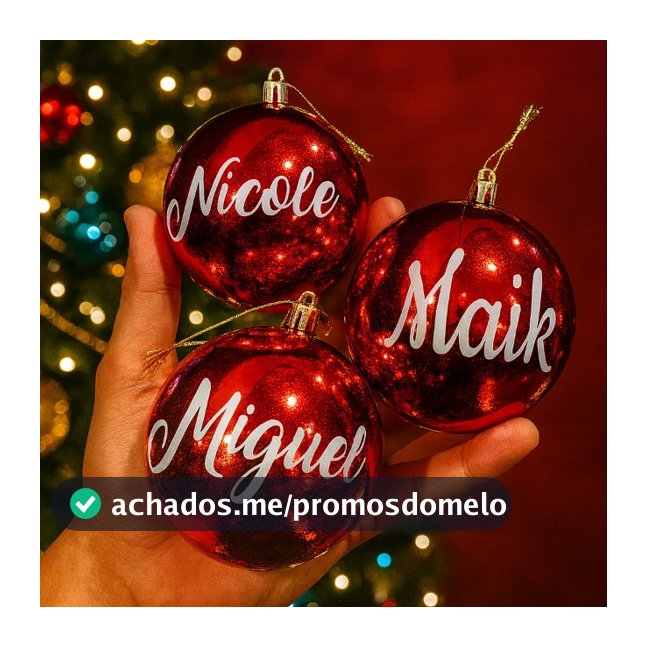 BOLAS DE NATAL COM NOME PERSONALIZADO