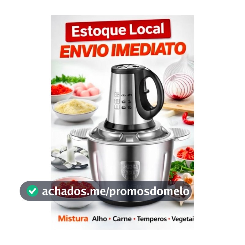 2L/3L Picador De Alimentos Moedor De Carne Mixer Elétrica Processador Cozinha Casa Alho - 110v-220v