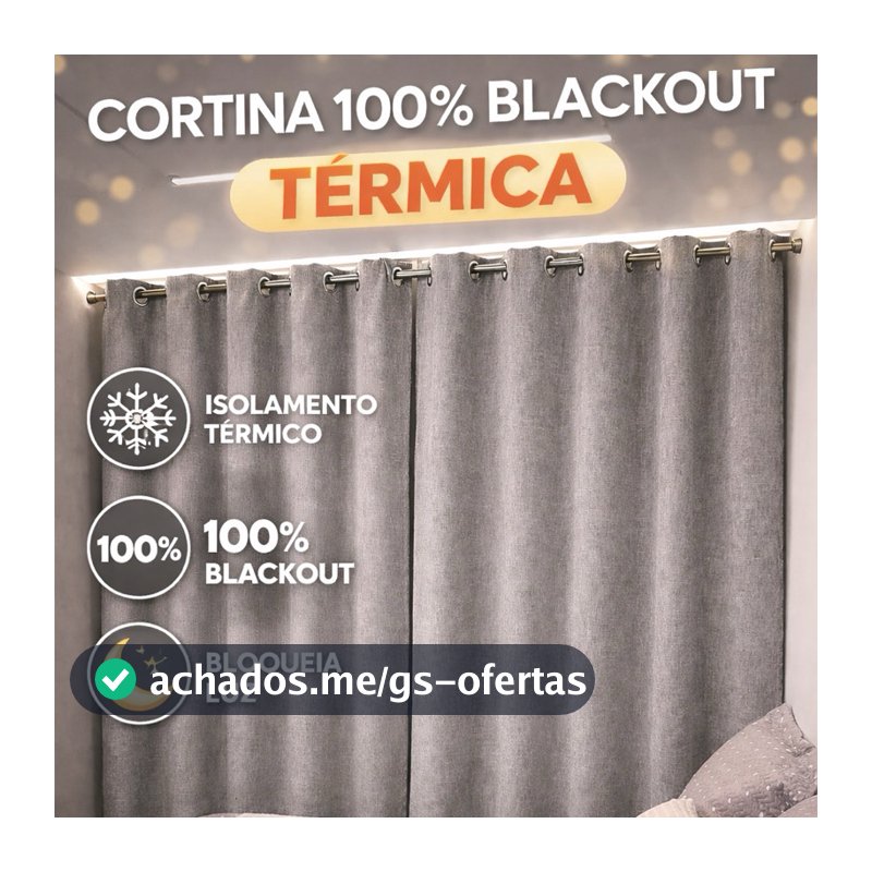 Cortina Blackout 100% Para Sala e Janela 4.00x2.70 luxo linho