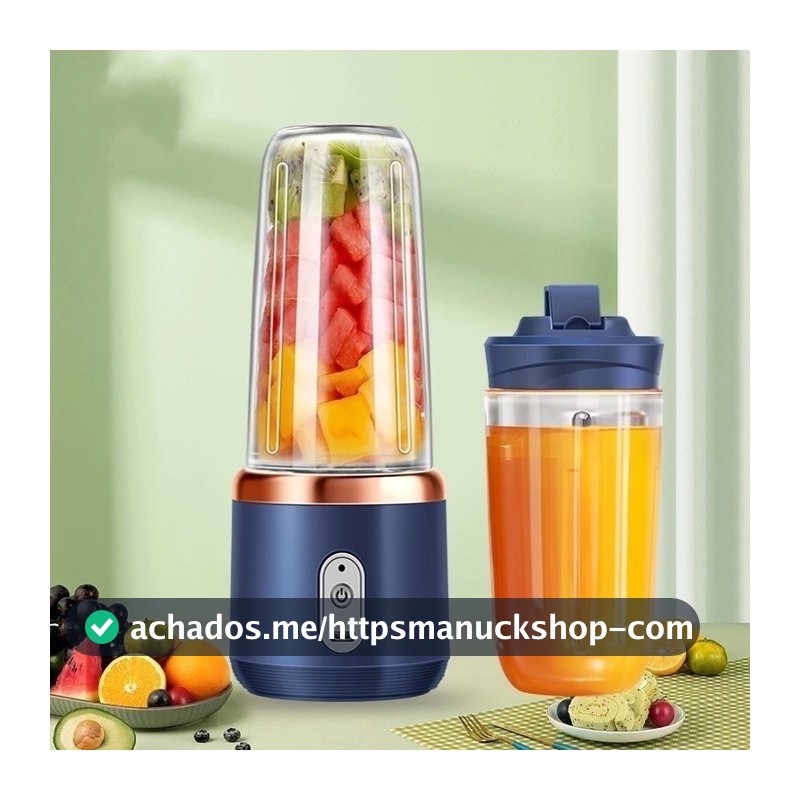 400ML 6 Lâminas Espremedor Elétrico Mini Liquidificador Portátil De Suco De Alimentos Misturador Leite