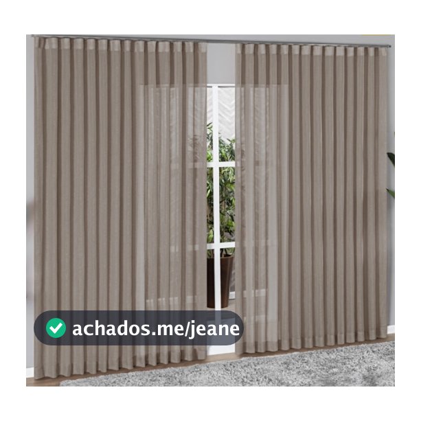 Cortina Gaze de Linho 8,00 m x 2,80 m Trilho Suiço Para Sala e Escritorio e Quarto ou Decoraçao