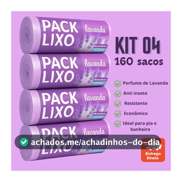 Saco de Lixo Cheiroso Lavanda 10L Saco de lixo Perfumado Neutraliza Odor Pia Banheiro Perfume Suave