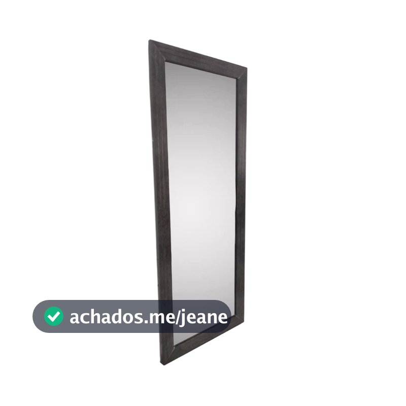 Espelho Cristal Moldurado Em Madeira 65cmx25cm Retangular Decoração