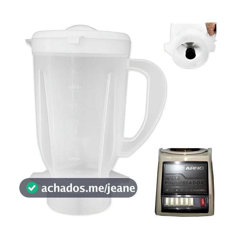 Copo Liquidificador Arno Antique Triton / Multiprocessado Antigo PRO Plástico 1,5L