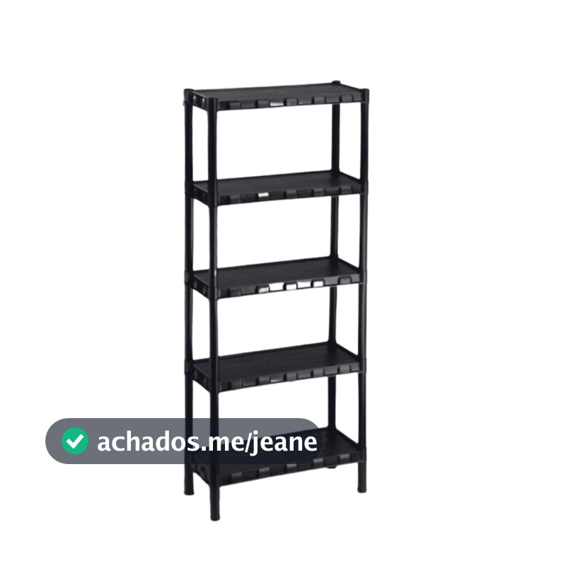 Estante Plástica Modular 5 Prateleiras Reforçada várias cores 136 x 55 x 25cm  Ideal p/  Escritório