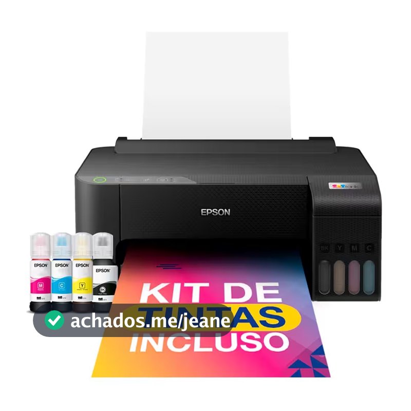 Impressora Tanque de Tinta Epson EcoTank L1250 Colorida USB Wi‑Fi Bivolt + Tintas