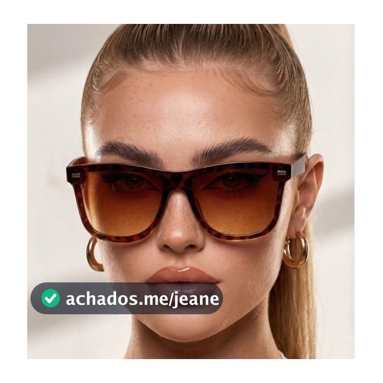 Óculos de Sol Olímpia Gatinho Animal Print Retrô Lente Única Blogueira Virgínia uv400 Feminino