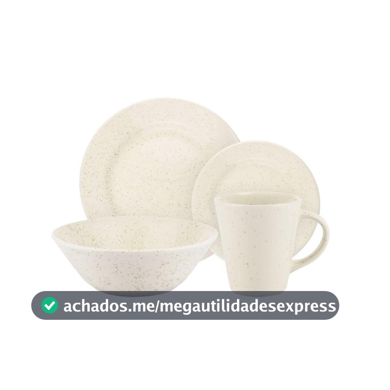 Aparelho de Jantar e Lanche 16 peças Oxford Biona Flocos