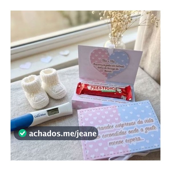 Kit Caixa Prestígio Anúncio Gravidez, Anúncio Gravidez Papai, Vovó e Vovô, Anúncio Gravidez Titios.
