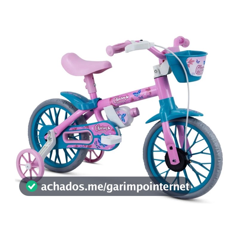 Bicicleta Bike Criança 2 A 5 Anos Aro 12 Nathor Infantil Rosa C/ Rodinha Menina e Menino