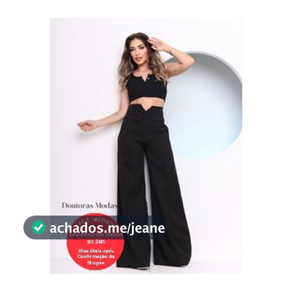 Doutoras Modas Calça Pantalona Alfaiataria  8425