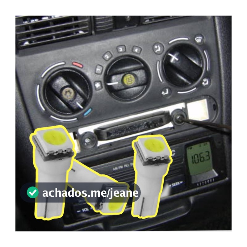 Kit Com 4 Lampadas Led para painel ar condicionado Corsa Wind Classic