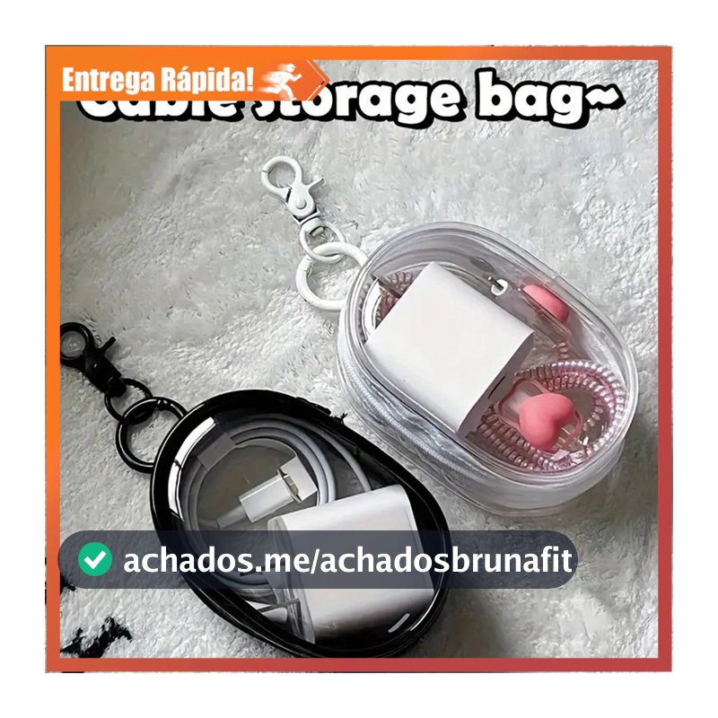 Bolsa Transparente Mini Zíper Organizadora Maquiagem Viagem Compacta Necessaire PVC Cristal com Zíper para Cos