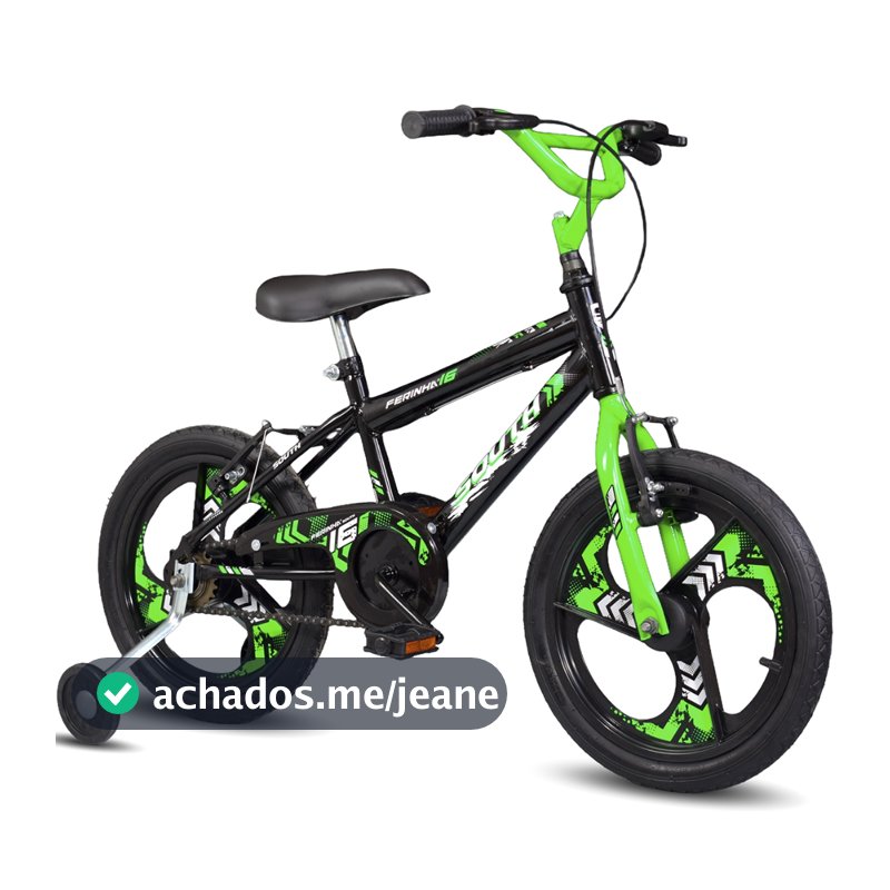 Bicicleta Aro 16 Infantil South para Meninos e Meninas Rodinha de apoio Aço carbono  freio v-brake