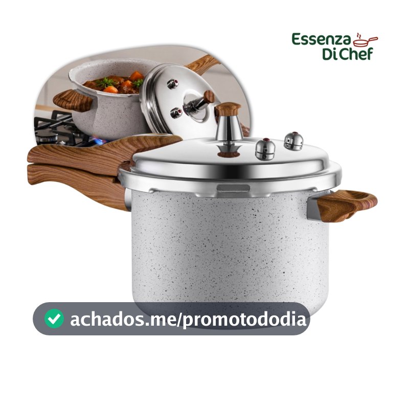 Panela de Pressão 4,2L Cerâmica Antiaderente Fechamento Externo Todos os Fogões Indução a Gás
