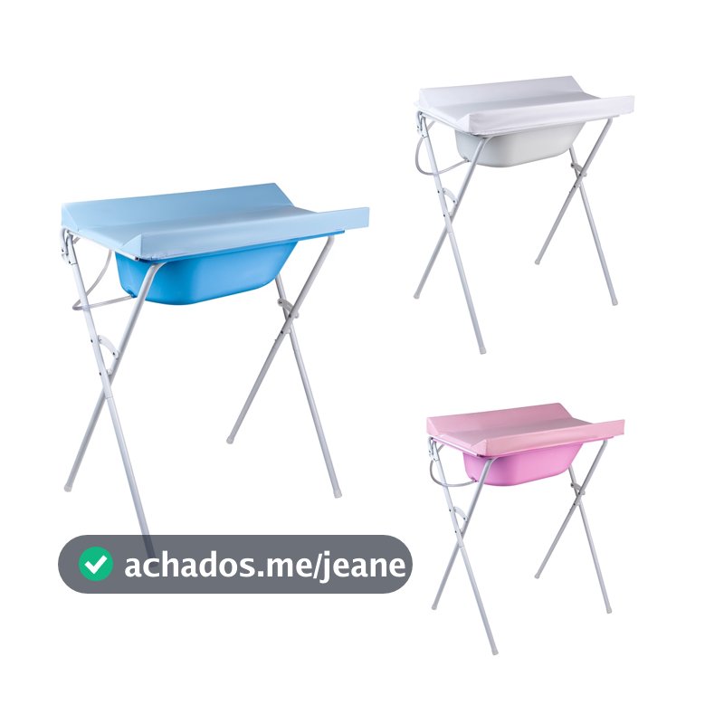 Banheira Com Suporte Dobrável e Trocador, 25l, até 30kg - Kids Baby Hércules