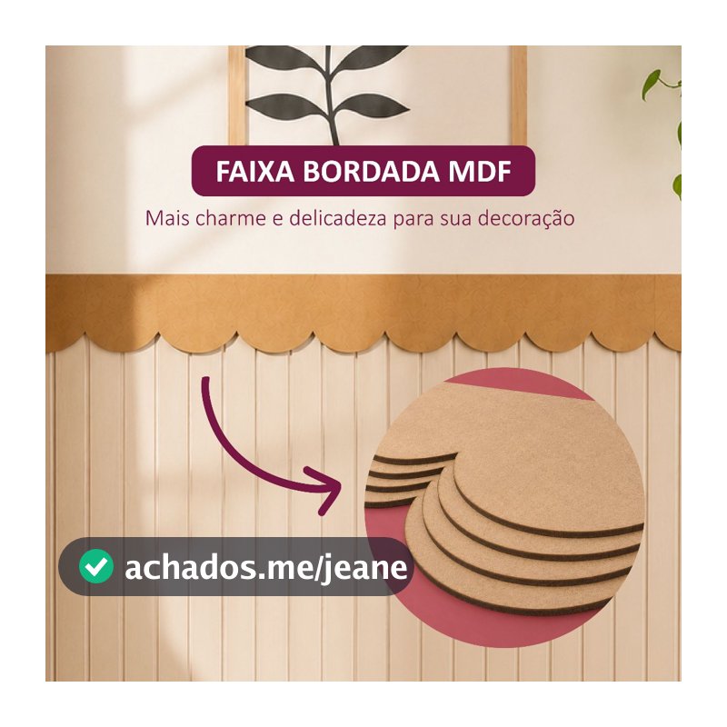 Réguas Decorativas Babado em MDF Cru, Ondinha, Decoração Quarto Menina Menino Acabamento Ripado
