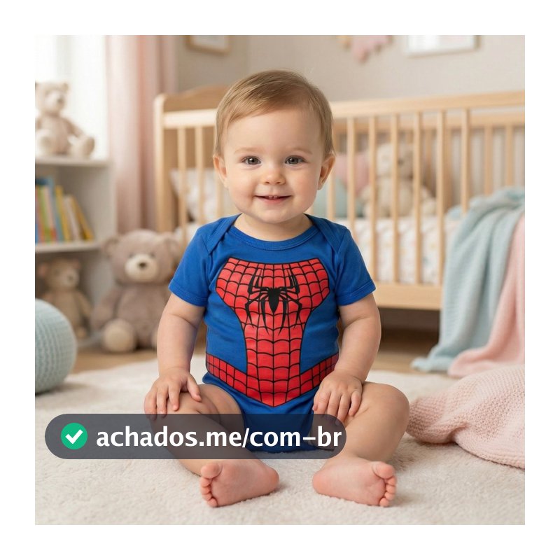 Body Infantil Roupa de Bebê Homem Aranha  Menino Recém Nascido RN Saída Maternidade Mesversario Envio Rápido Promoção