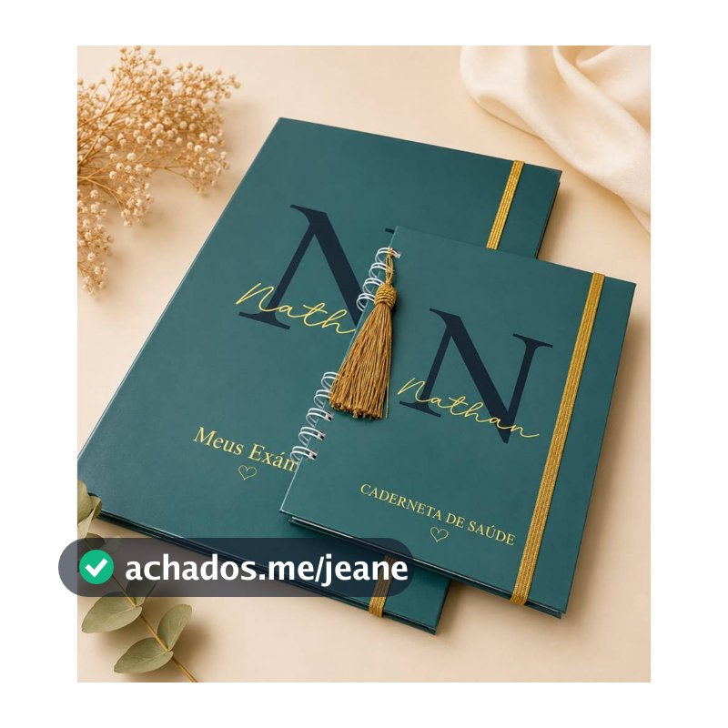 Kit Gestante Personalizado | Pasta Pré-Natal + Caderneta da Gestante | Porta Documentos Gravidez com nome