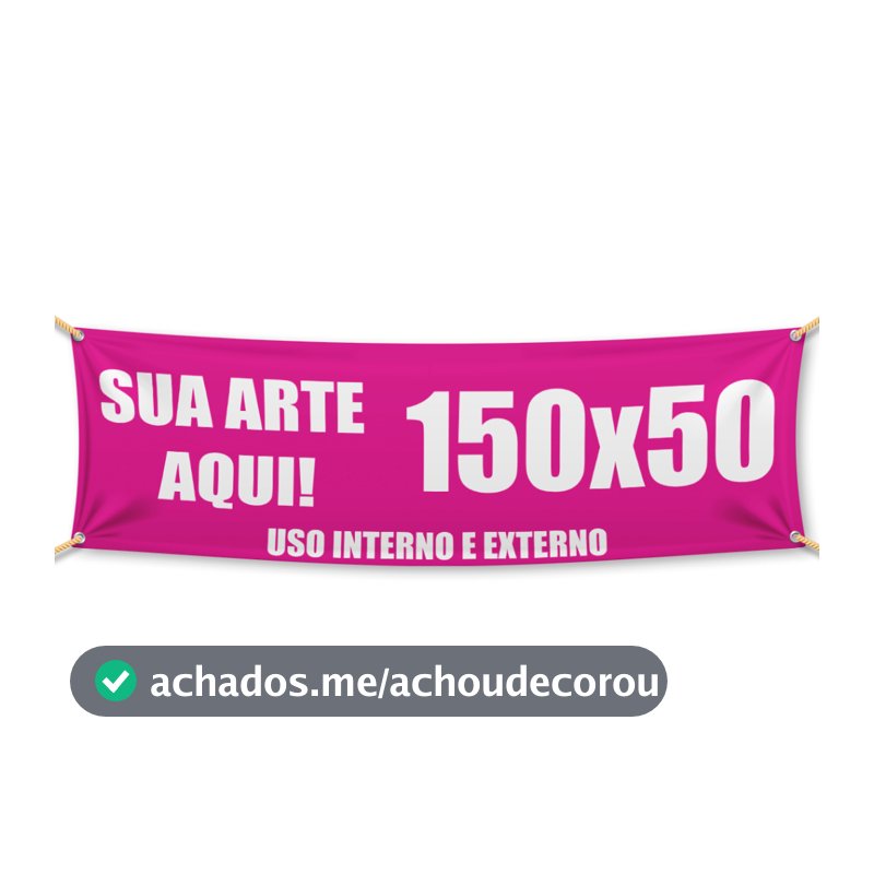 Faixa 150X50 Personalizada Impressão Lona Prova D'Água