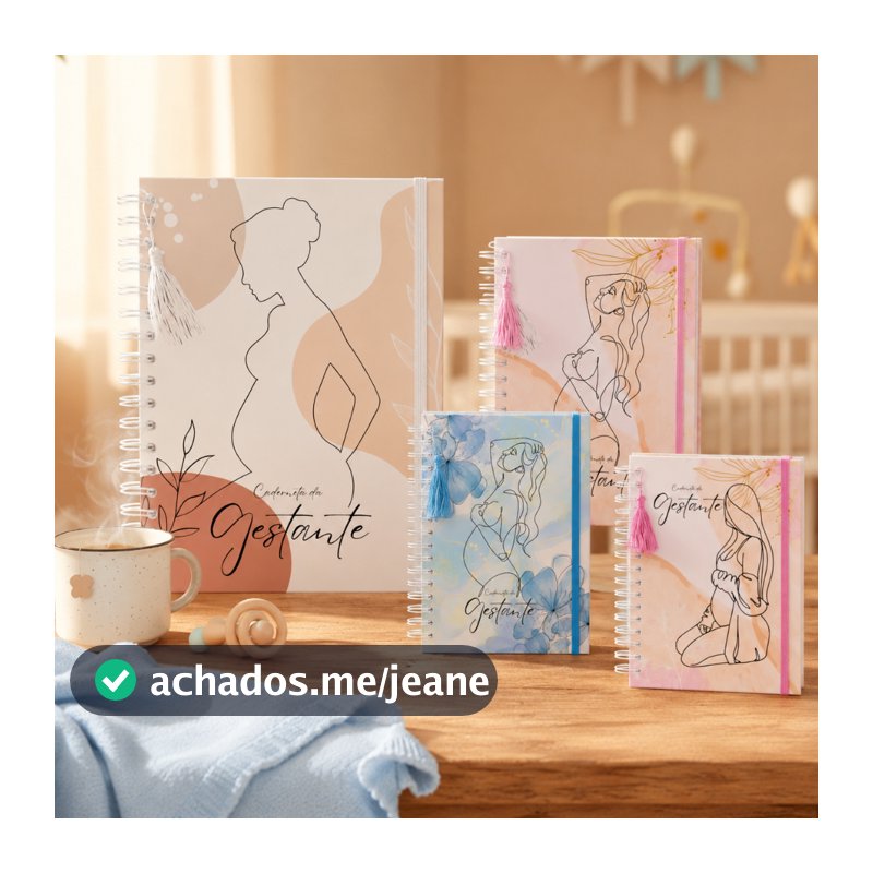 Caderneta da Gestante Personalizada com Lista Enxoval do Bebê Completa e Pré-Natal- Diário Gestação
