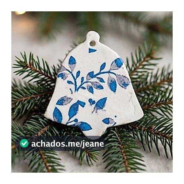Kit 8 Enfeites Árvore Natal Cerâmica Artesanal  | Decoração Natalino
