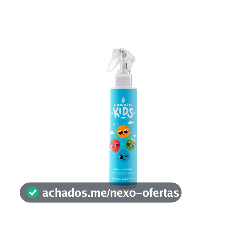 Spray Capilar Infantil Hidratei Kids 200ml Hidratação Proteção Desembaraçante Cabelos Macios