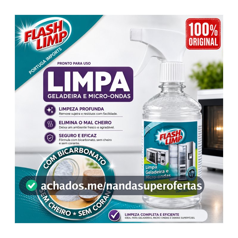 Limpa Geladeira e Microondas Flash Limp