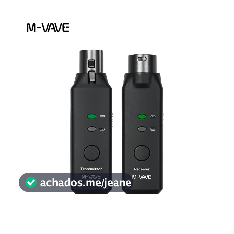 Sistema de microfone sem fio M-VAVE WP-7 Adaptador de conversor de microfone XLR Configuração de transmissor automático