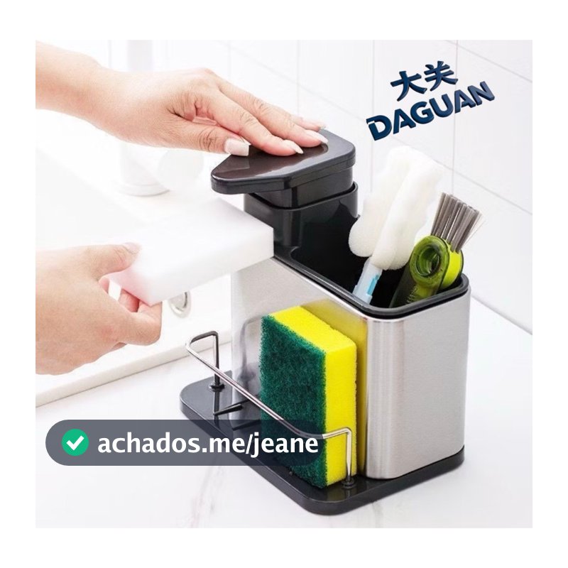 DAGUAN Sabão Aço Inox Para Pia Escorredor Organizador Utensílios Faqueiro Suporte ou de louça de cozinha Dispensador