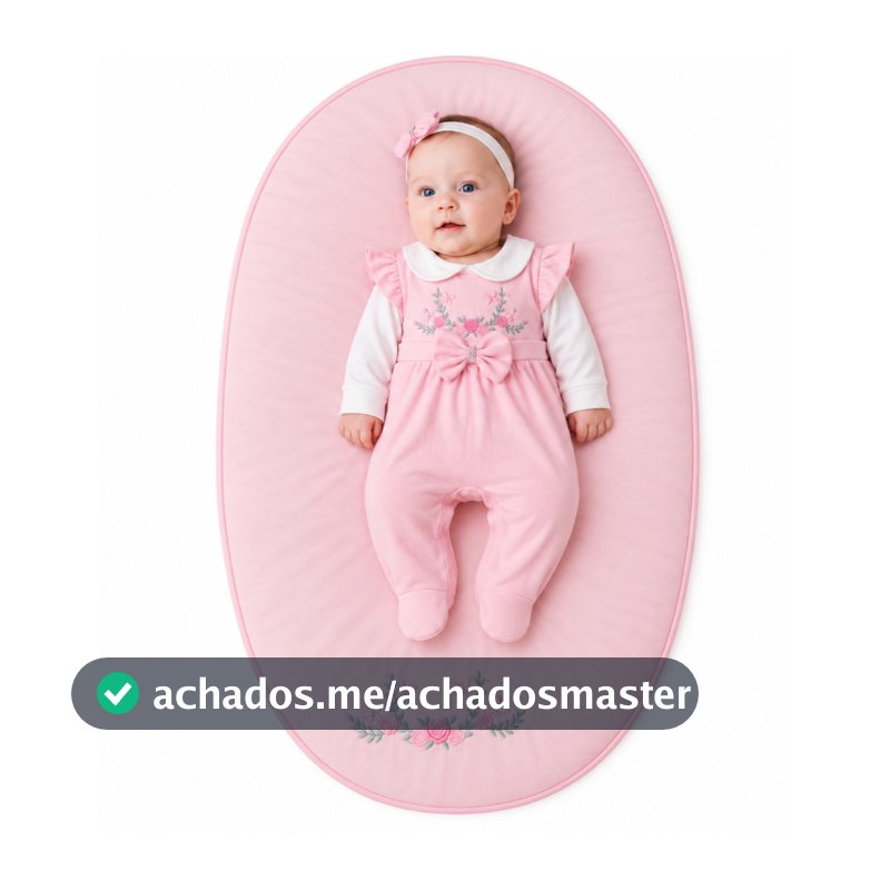 Saída Maternidade Menina Aurora Rosa 04 peças Roupa de Bebê Menina