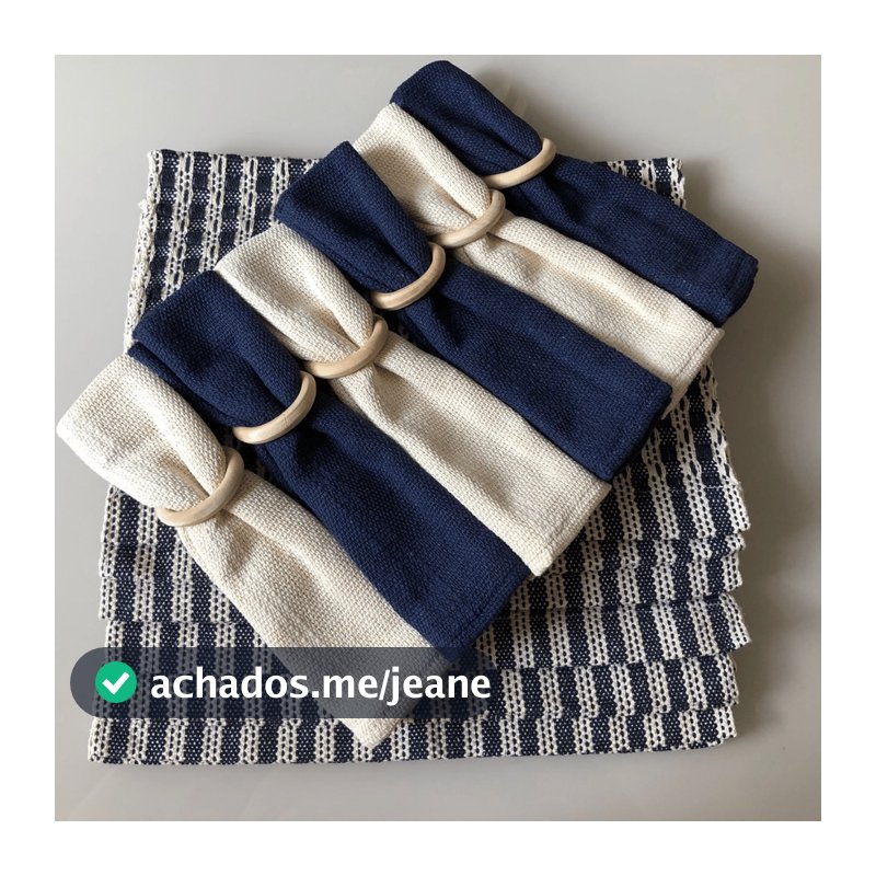 Kit De Jogo Americano Decorativo Para Mesa 100% Algodão Tear Mineiro 6 e 2 Lugar