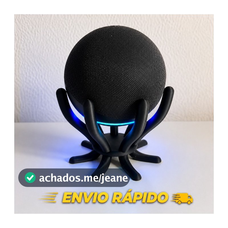 Suporte para Alexa Echo Dot 4 e 5 — Base de Mesa Antiderrapante Impressa em 3D | Design Moderno