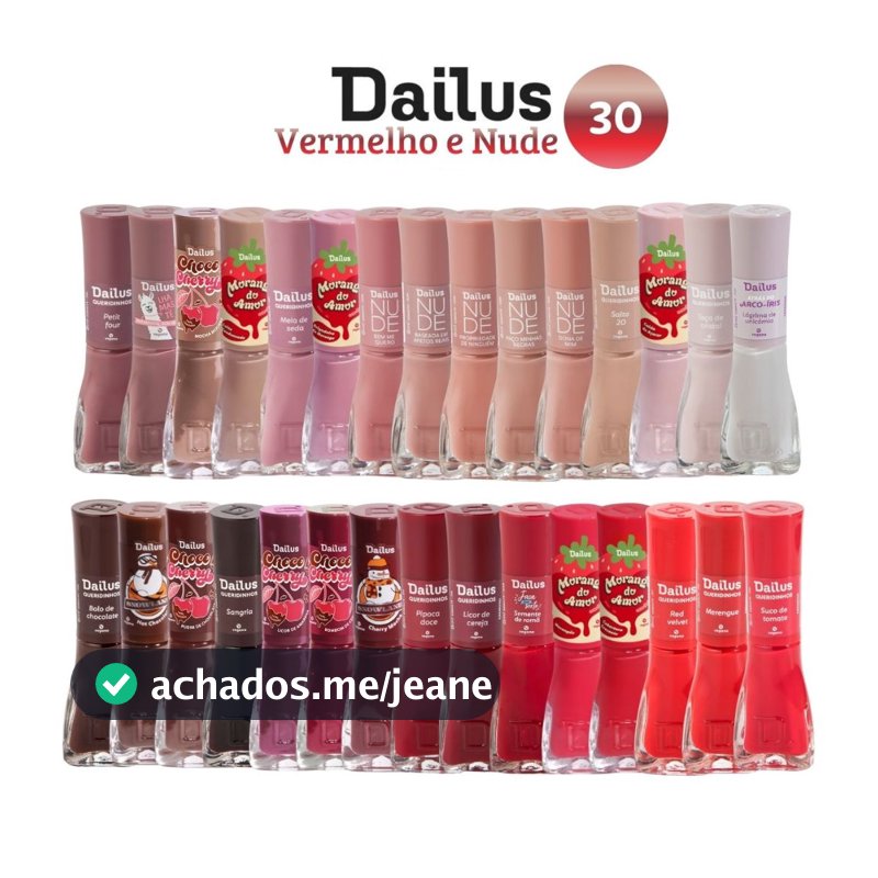 KIT 30 ESMALTES DAILUS NOVA COLEÇÃO - ENVIO IMEDIATO - ATACADO