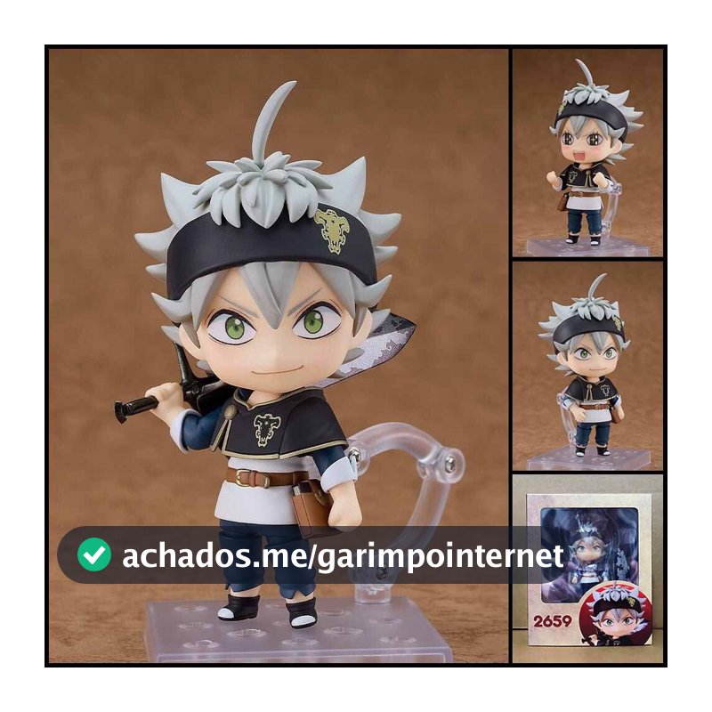 Versão Q Nendoroid Preto Trevo de Quatro Folhas Asta Móvel Mudança de Rosto Brinquedo Modelo de Decoração Feito à Mão